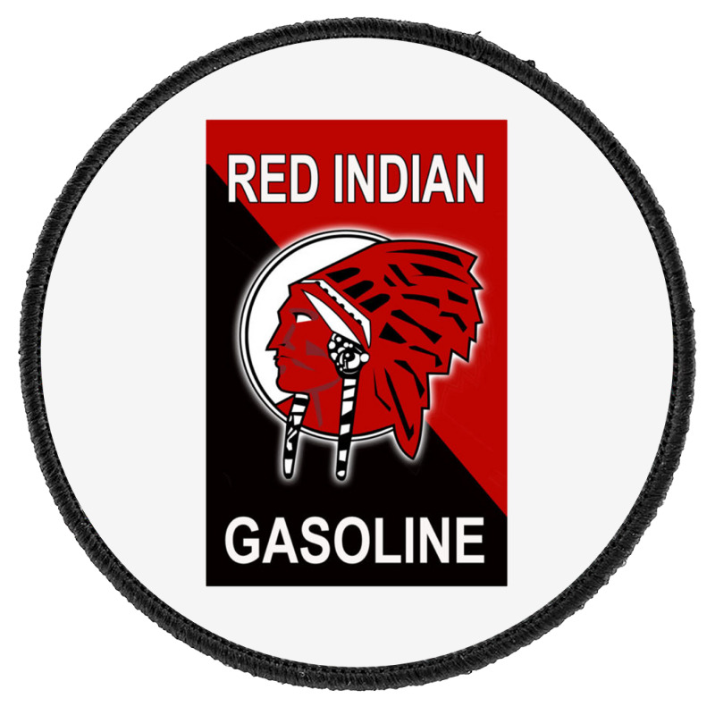 Awesome Red Indian Gasoline Round Patch | Artistshot