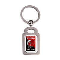 Awesome Red Indian Gasoline Silver Rectangle Keychain | Artistshot