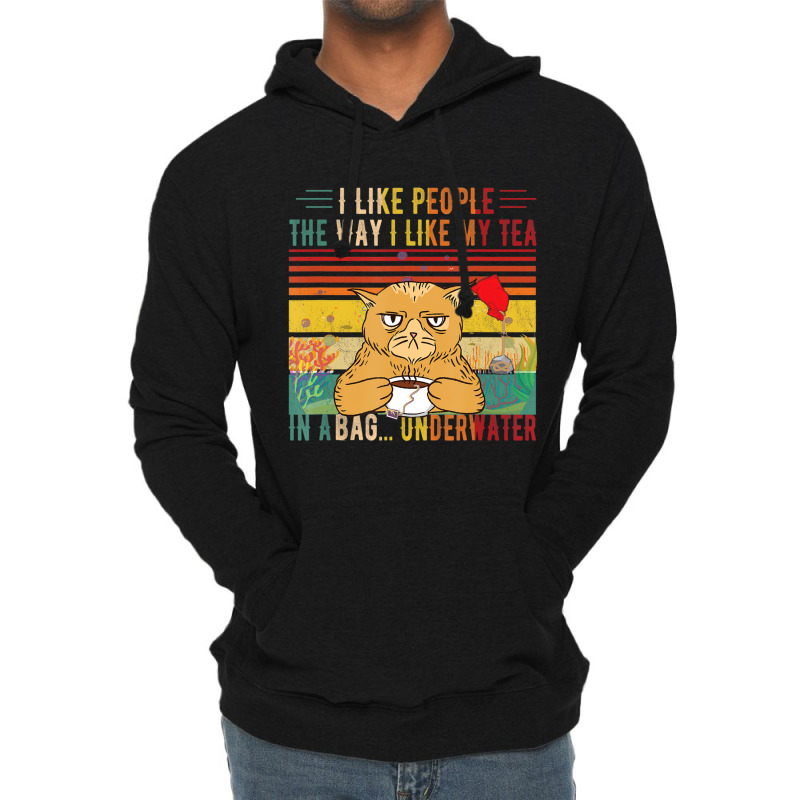 Misanthrope Pallas Cat I Like People The Way I Like My Tea Lightweight Hoodie by namnguyen | Artistshot