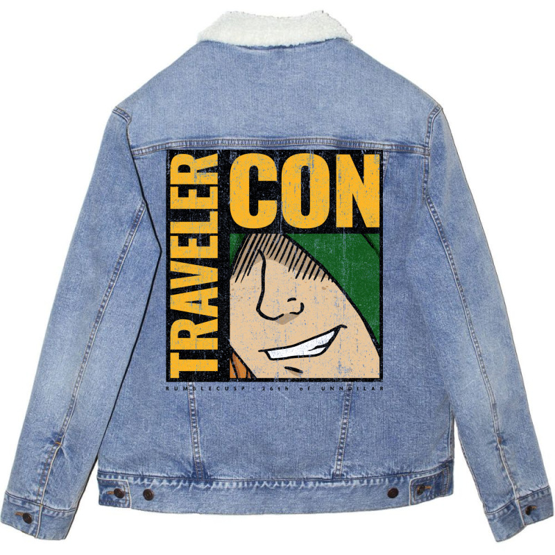 Travelercon (variant) Unisex Sherpa-Lined Denim Jacket by xakimhaganeq | Artistshot