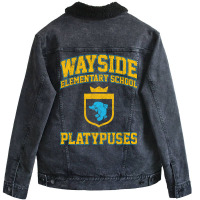 Wayside School Platypuses Unisex Sherpa-lined Denim Jacket | Artistshot