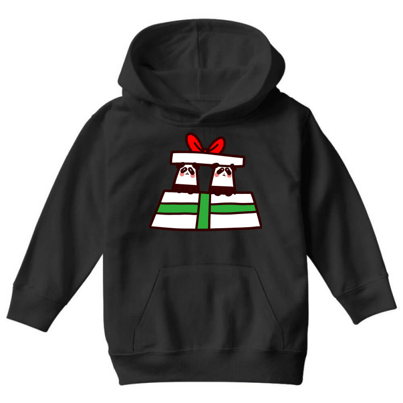 Christmas Twin Pandas Youth Hoodie | Artistshot