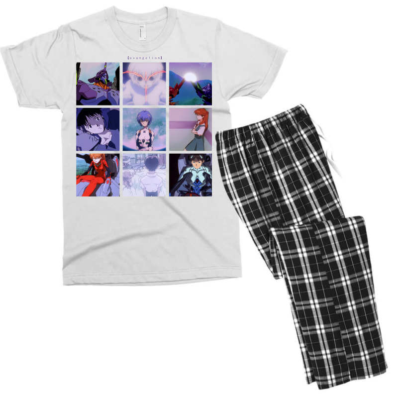 Neon Genesis Evangelion Vaporwave Aesthetic Men's T-shirt Pajama Set | Artistshot