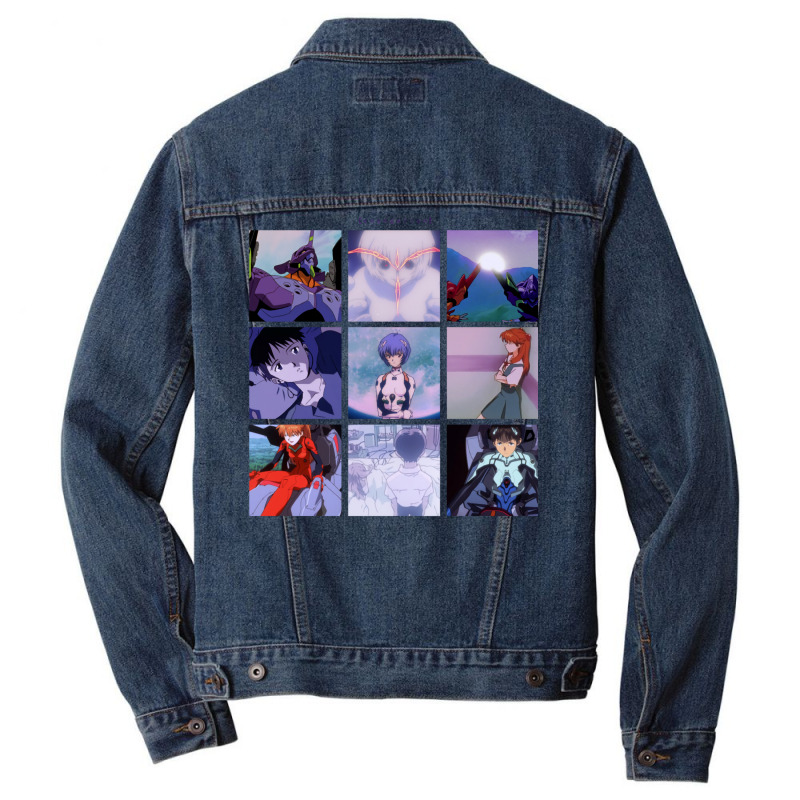 Neon Genesis Evangelion Vaporwave Aesthetic Men Denim Jacket | Artistshot