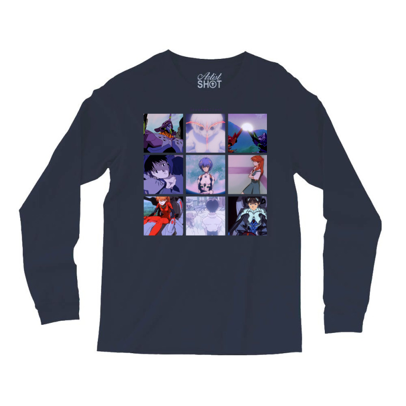 Neon Genesis Evangelion Vaporwave Aesthetic Long Sleeve Shirts | Artistshot