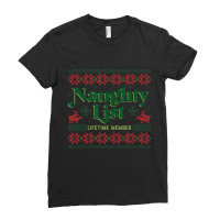 Naughty List Lifetime Member Christmas Ladies Fitted T-shirt | Artistshot