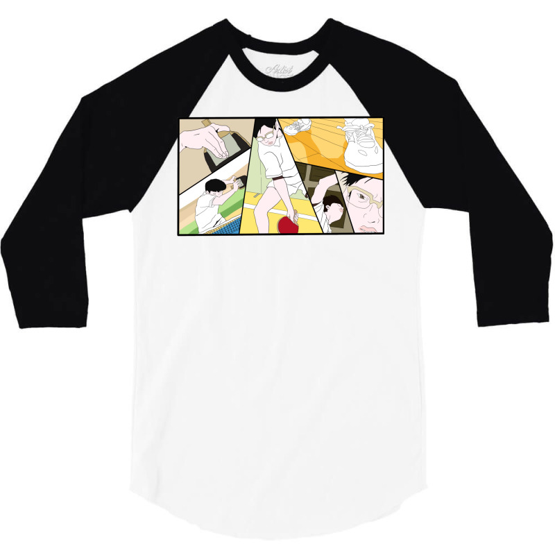 Ping Pong The Animation Print 3/4 Sleeve Shirt | Artistshot