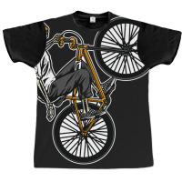 Trending Skeleton Gang Banger On A Bicycle Cartoon Graphic T-shirt | Artistshot