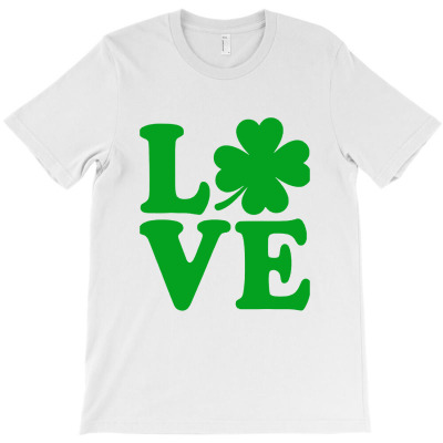 Shamrock Love Funny St Patrick T-shirt Designed By Keith C Godsey