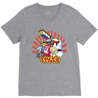 Samurai Pizza Caaats! V-neck Tee | Artistshot