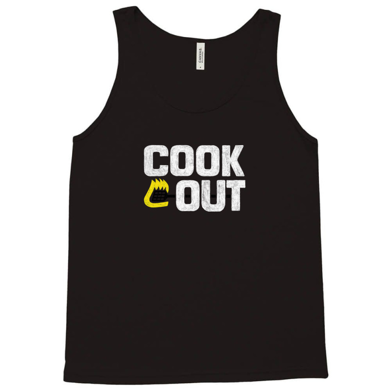 Cookout  Vintage Chalk Texture  White & Black Tank Top by Alexsmith | Artistshot