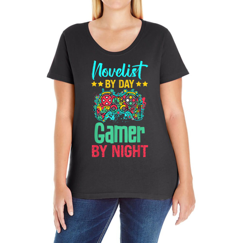 Novelist Gaming Lover Funny Novelty Shirt. T Shirt Ladies Curvy T-Shirt by simonettemjnn | Artistshot