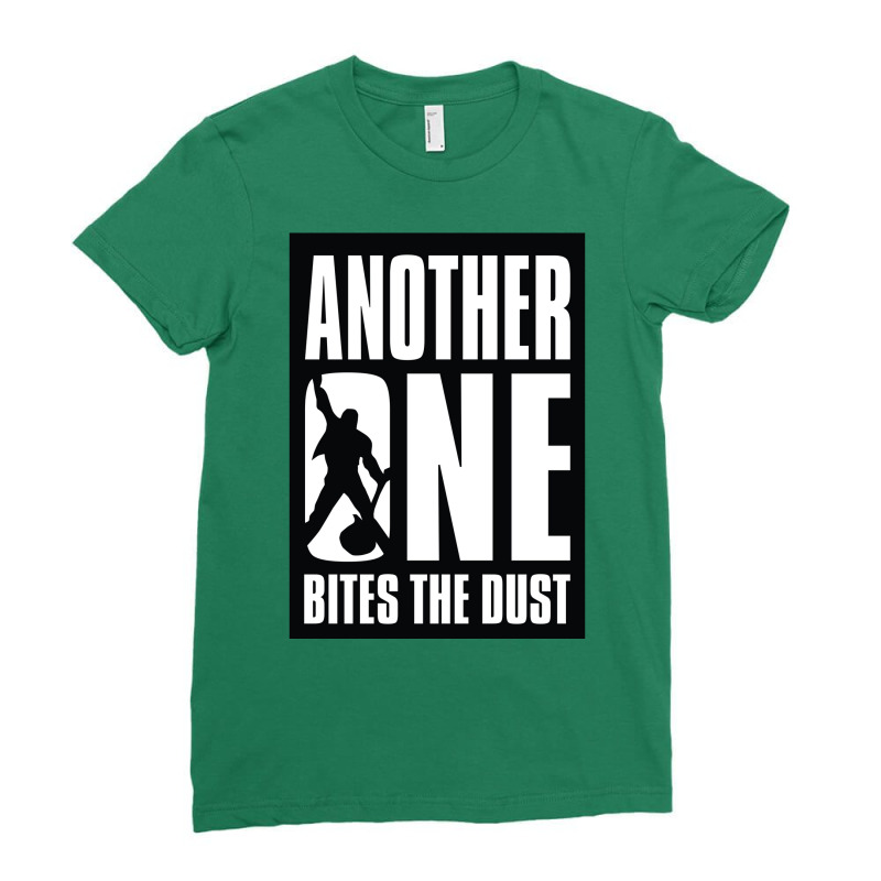 Another One Bites The Dust Black Ladies Fitted T-Shirt by tiqrrchhr | Artistshot