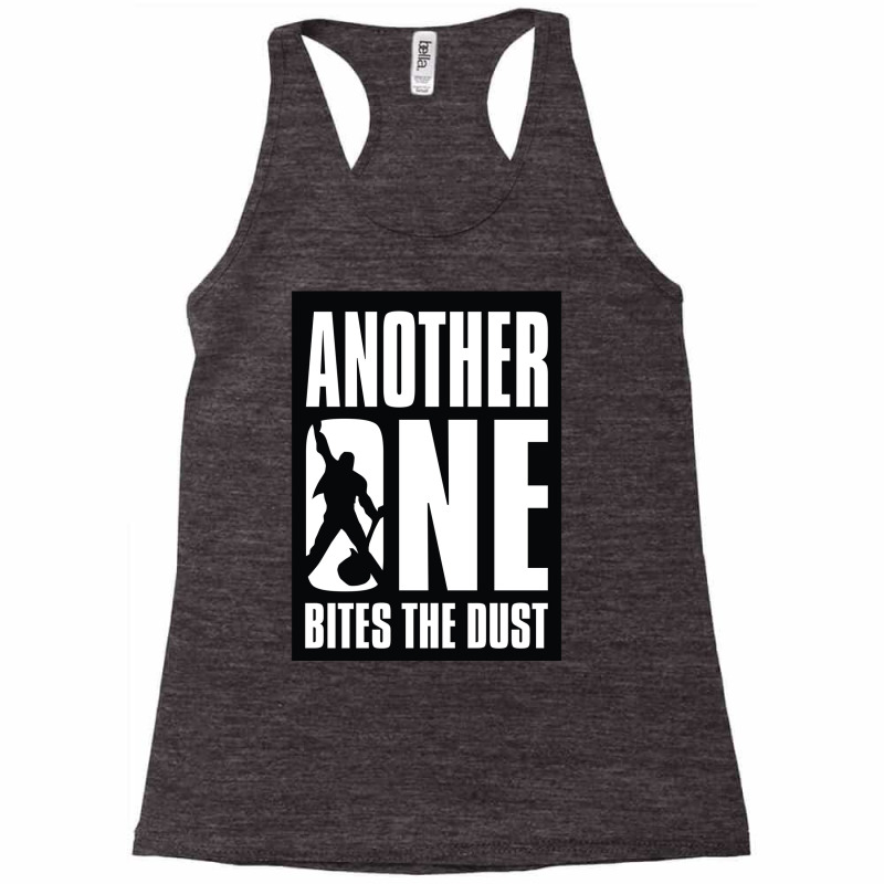 Another One Bites The Dust Black Racerback Tank by tiqrrchhr | Artistshot