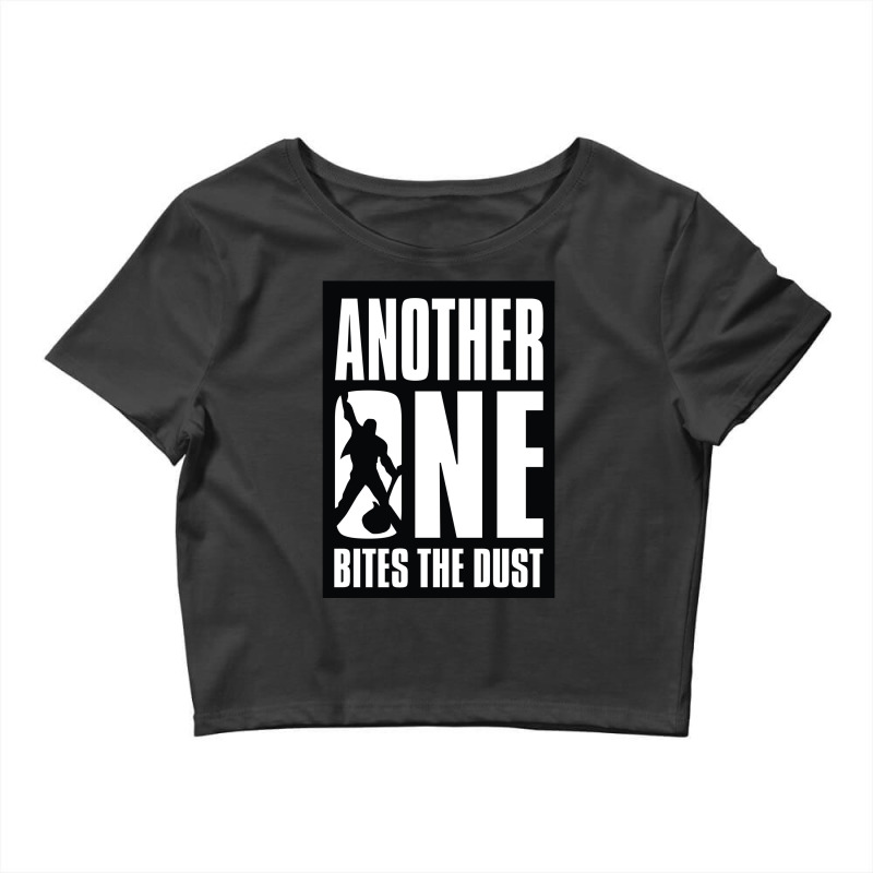 Another One Bites The Dust Black Crop Top by tiqrrchhr | Artistshot