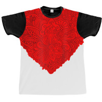 Red Heart Valentines Day Shirt Flowers Floral Heart Graphic T Shirt Graphic T-shirt | Artistshot