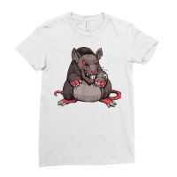 Rat Angry Scary Mouse Rodent Rat Lover Rat Owner T Shirt Ladies Fitted T-shirt | Artistshot