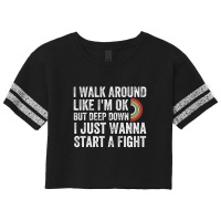 I Walk Around Like I'm Ok But Deep Down Funny Scorecard Crop Tee | Artistshot