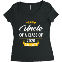 Proud Uncle Of A Class Of 2020 Graduate Gift Senior 2020 Funny Women's Triblend Scoop T-shirt | Artistshot