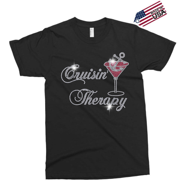 Cruisin' Therapy Bling Cruise Therapy Girls Trip Rhinestones T Shirt Exclusive T-shirt by vietnammmm | Artistshot