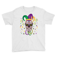 Sugar Skull Jester Hat Funny Mardi Gras Costume Outfit Party T Shirt Youth Tee | Artistshot