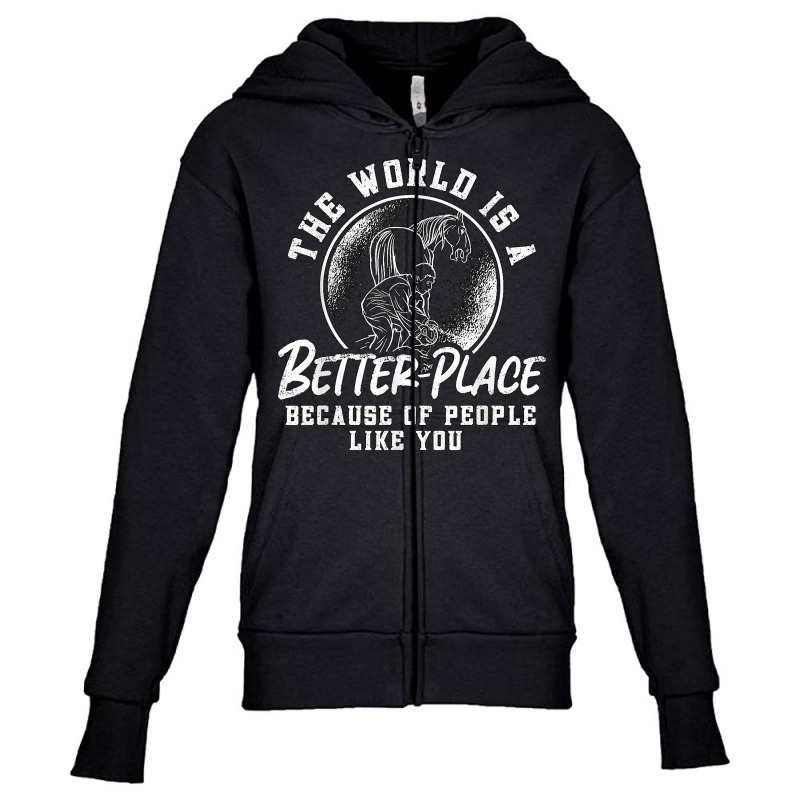 The World Is A Better Place Because Loves Ironworker Farrier T Shirt Youth Zipper Hoodie by angellacz6cstu | Artistshot