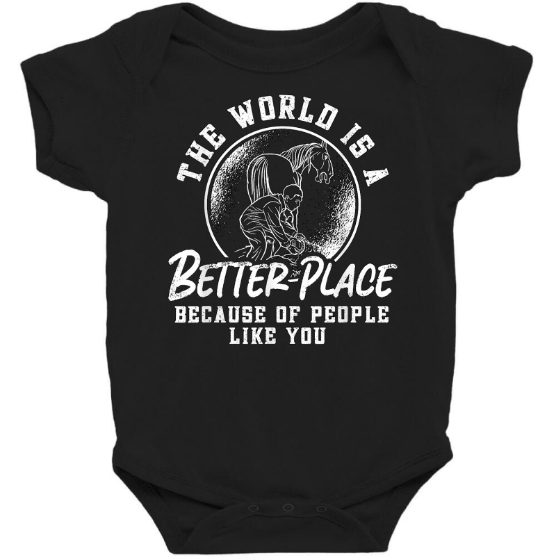 The World Is A Better Place Because Loves Ironworker Farrier T Shirt Baby Bodysuit by angellacz6cstu | Artistshot