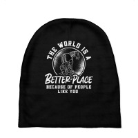 The World Is A Better Place Because Loves Ironworker Farrier T Shirt Baby Beanies | Artistshot