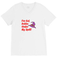 Kids I've Got Bubbe Under My Spell Granddaughter Halloween V-neck Tee | Artistshot