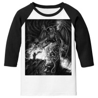 Occult Gothic Dark Satanic Unholy Witchcraft Grunge Emo Goth T Shirt Youth 3/4 Sleeve | Artistshot