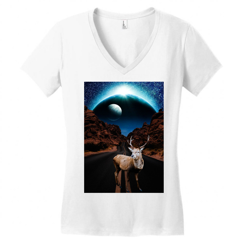 Deer Women's V-neck T-shirt | Artistshot