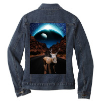 Deer Ladies Denim Jacket | Artistshot