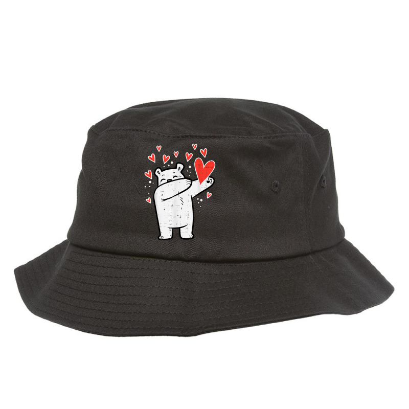 Valentines Day Polar Bear Dab Boys Girls Kids Toddler Baby T Shirt Bucket Hat by angellacz6cstu | Artistshot