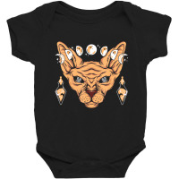 Sphynx Cat Nu Goth Occult Satanic Hairless Kitty Baby Bodysuit | Artistshot