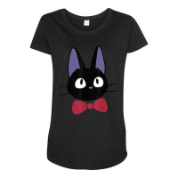 Studio Delivery Service Jiji Black Cat Anime Maternity Scoop Neck T-shirt | Artistshot