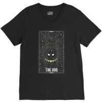 Tarot Card Crescent Sun And Cat V-neck Tee | Artistshot