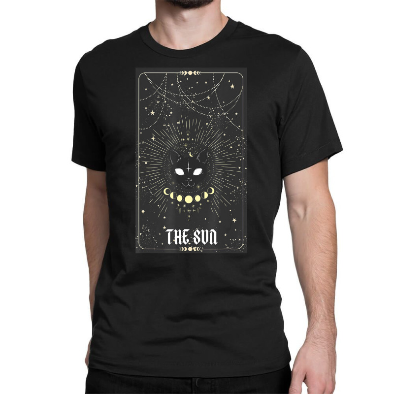 Tarot Card Crescent Sun And Cat Classic T-shirt | Artistshot