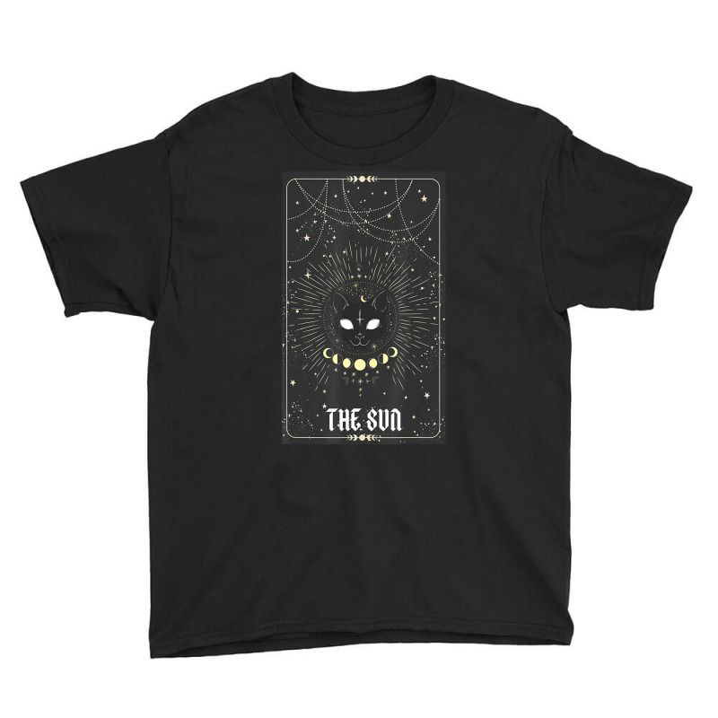 Tarot Card Crescent Sun And Cat Youth Tee | Artistshot