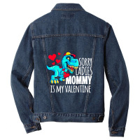 Boys Valentines Day Sorry Mommy Is My Valentine Men Denim Jacket | Artistshot