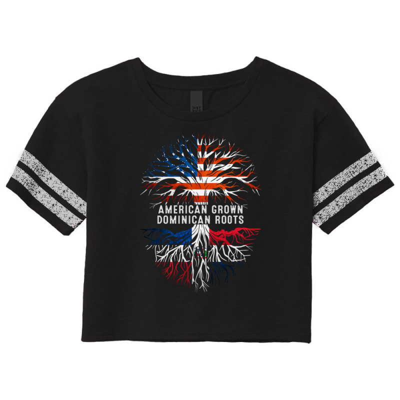 American Grown Dominican Roots Tree Dominican Republic Flag Usa Scorecard Crop Tee by DaniArt | Artistshot