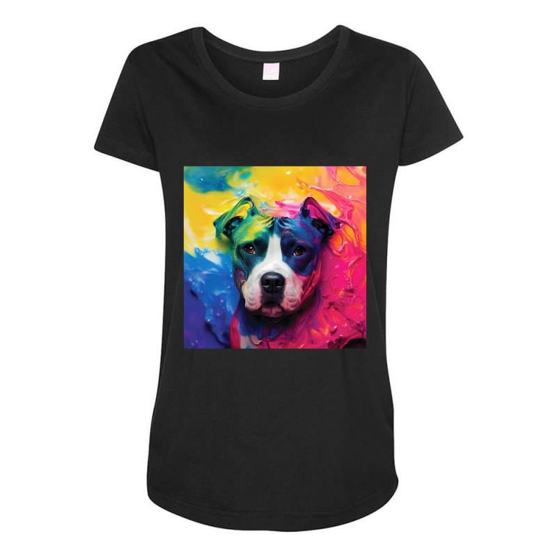 Sketsa Dog Colorfull Maternity Scoop Neck T-shirt | Artistshot