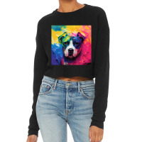 Sketsa Dog Colorfull Cropped Sweater | Artistshot