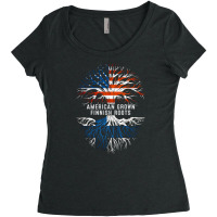 American Grown Finnish Roots Finland Flag Usa Women's Triblend Scoop T-shirt | Artistshot