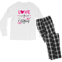 Love Is In The Air Happy Valentines Day Men's Long Sleeve Pajama Set | Artistshot