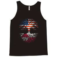 American Grown Greenlandic Roots Tree Greenland Flag Usa Flag Tank Top | Artistshot