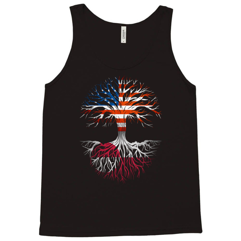 American Grown Greenlandic Roots Tree Greenland Flag Usa Flag Tank Top | Artistshot