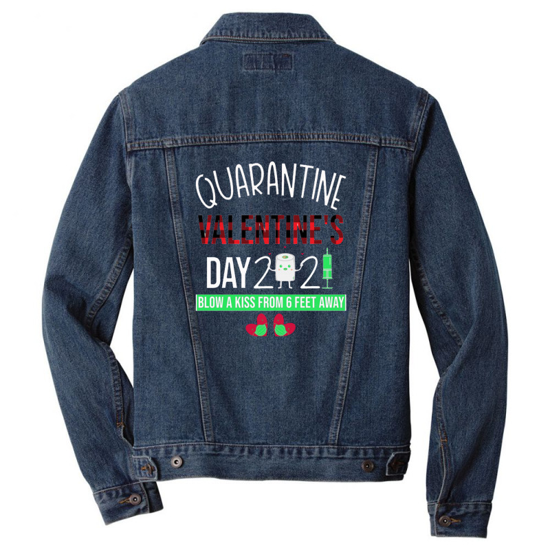 Quarantine Valentine's Day Men Denim Jacket | Artistshot