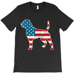 American Bamerican Bulldog 4th Of July Dog Lover Men Usa American Flag T-shirt Designed By Roger K