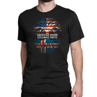 American Grown Icelandic Roots Iceland Flag Usa Classic T-shirt | Artistshot