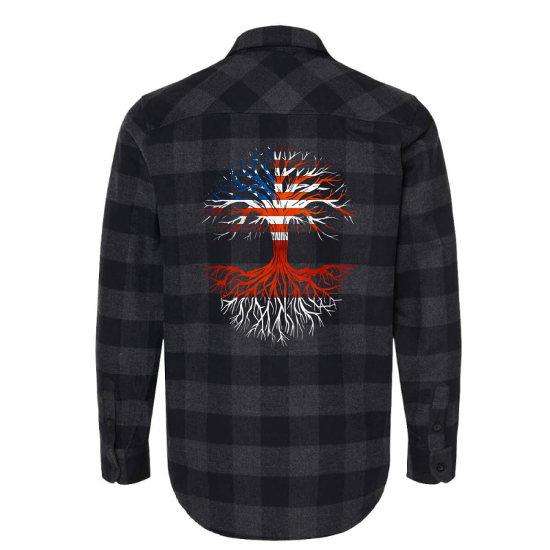 American Grown Indonesian Roots Tree Indonesia Flag Usa Flag Flannel Shirt | Artistshot